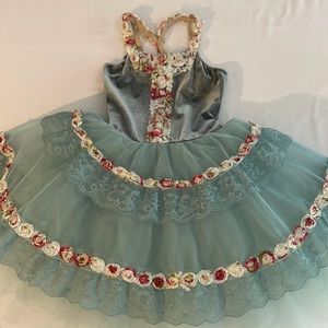 Revolution Dancewear BLUE SAGE DANCE/RECITAL COSTUME!!